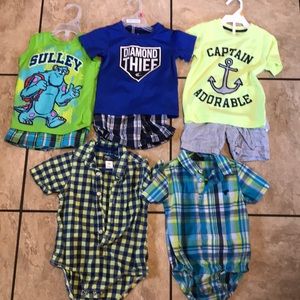 Lot of  3 24month outfits, 2 onesie plaid shirts